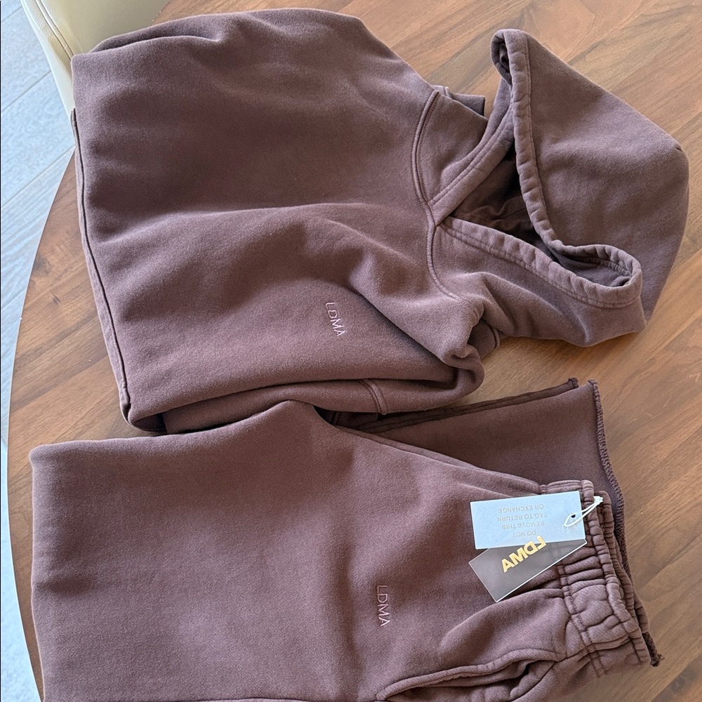 Brown Women's Hoodie and Jogger Set
